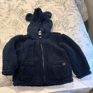 7 for all mankind Navy Blue Fuzzy Bear Hoodie